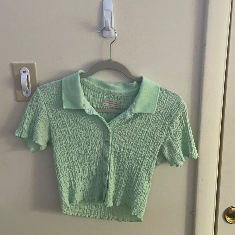 Mint Green Collard Top